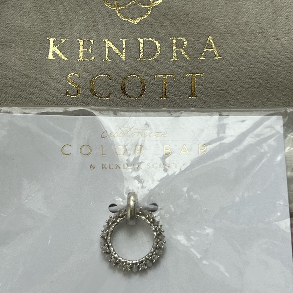 Kendra Scott Silver Necklace with Sparkling Pendant